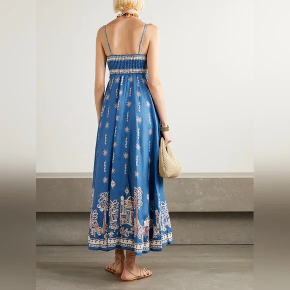 ALEMAIS Acacia printed linen midi dress - Picture 6 of 16